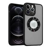 pmxlfo for iPhone 12 Pro Max Magnetic Case [Compatible with Magsafe] Logo View Translucent Matte Bac