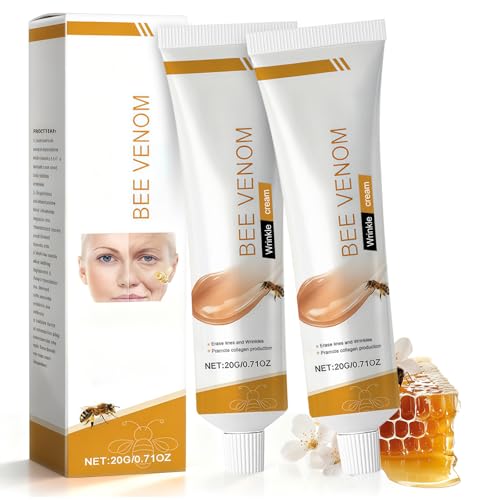 Bienengift Anti-Falten Creme für Gesicht & Hals – Straffende Feuchtigkeitscreme mit natürlichen Inhaltsstoffen – Anti Aging Creme für alle Hauttypen – 2x 20g (2 Stück)