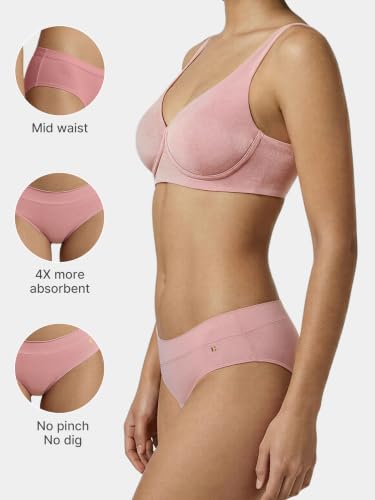 Image of Enamor Bamboo Cotton IP01, Mid Waist Women's Hipster Panty - 3X Softer, 4X More Absorbent, Antimicrobial, No-Pinch Waist, All-Day Comfort