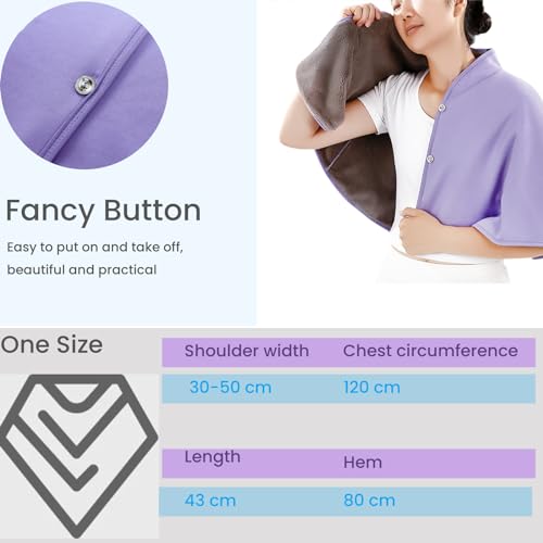 IPENNY Half Cape Shawl Fleece Cape Short Old People Shoulder Soft Neck Heat Wrap Protective Shawl Shoulder Warming Pad2