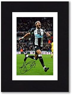 JOELINTON Celebration Signed 8x6 Inch Mounted Photo Print - Pre Printed Signature NEWCASTLE UNITED - Autograph Gift, Ready To Be Framed