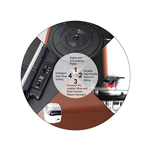 Tourne-Disque Vinyle Vintage Phonographe Rétro Platine Disque Tourne-Disque Portable Bluetooth LP - Les Beatles, Paul McCartney, John Lennon, RIngo Starr, George Harrison Tourne-Disque Vinyle Vintage Phonographe Rétro Platine Disque Tourne-Disque Portable Bluetooth LP – Image 7