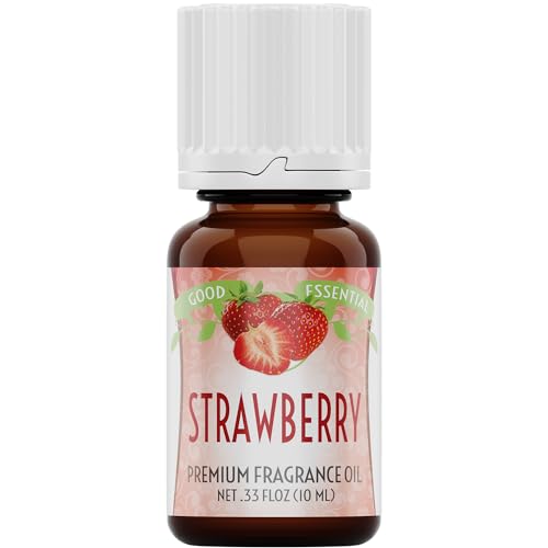 Image of Good Essential 10 ml Oils - Premium Strawberry Fragrance Oil - Perfect for Candles, Slime, Soap Making, Diffuser - 0.33 fl oz, 10 ml