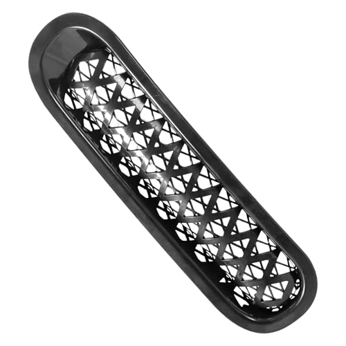 Image of Front Grill Mesh Inserts for 2007 2008 2009 2010 2011 2012 2013 2014 2015 2016 2017 2018 Wrangler JK JKU, Matte Black Clip-in Grille Guard Cover Trim