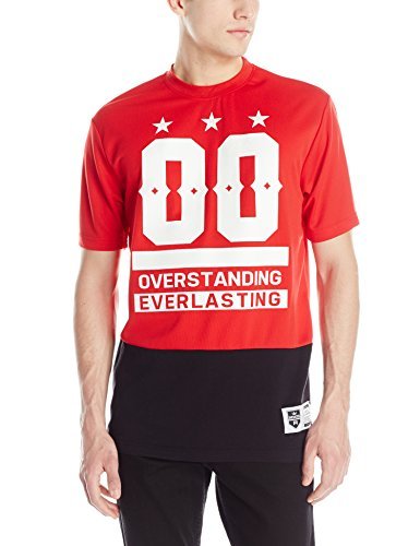 Southpole Men's HD Print Cotton and Birdseye Combined Color Block T-Shirt