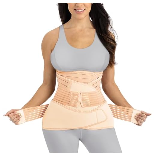 3 in 1 Postpartale Bauch Unterstützung Erholung Gürtel - Postpartum Gürtel für Damen - Postnatal Bauchgurt nach Geburt - Rückbildungsgürtel nach Geburt (Classic Ivory, One Size)