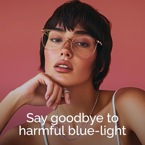 Image of Gaoye Round Blue Light Blocking Glasses - 2 Pack | UV400 Protection, Round TR90 Frames, Metal Arms, Matching Soft Case, Pink + Tea Leopard