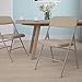 Flash Furniture HERCULES Series Curved Triple Braced & Double Hinged Beige Vinyl Metal Folding Chair