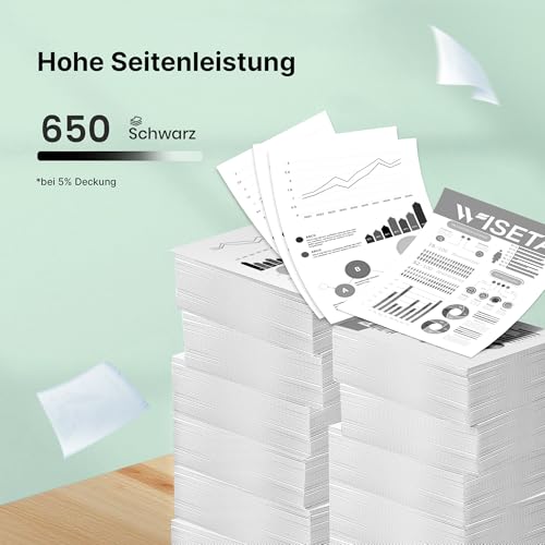 WISETA PG-560XL patronen für Canon 560 druckerpatronen Multipack Tintenpatrone für Canon 560XL für TS5350 TS5351 TS5352 TS5353 TS7450 TS7451 (2 Schwarz, 2er-Pack)