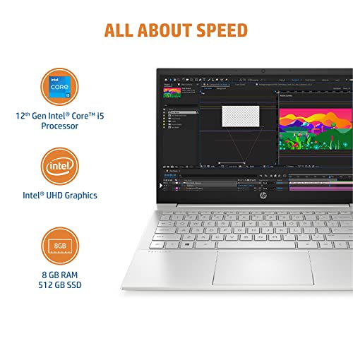HP Pavilion 14 12th Gen Intel Core i5 8GB RAM/512GB SSD 14 inch(35.6cm) IPS Micro-Edge FHD Laptop/Intel Iris Xe Graphics/B&O/Win 11/Backlit KB/MSO 2021/Natural Silver, 14-dv2053TU - Image 5