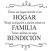UILMNIY 27x24 inches Spanish Qoutes Hogar Familia Bendicion Wall Decor Sticker Home Family Quotes Wall Decal Removable Vinyl Living Room Wall Paper AFN66