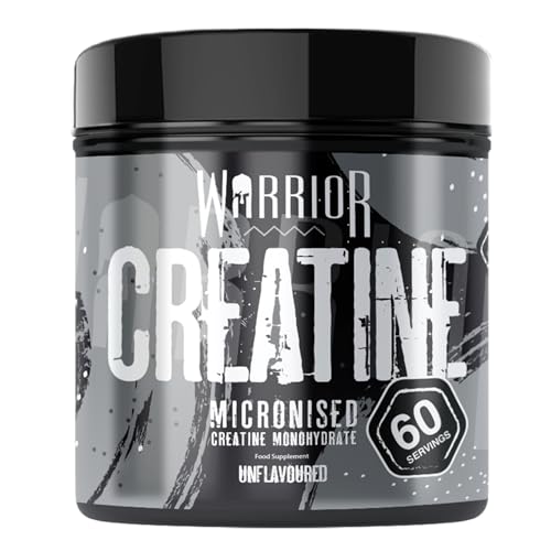 Warrior Creatin Monohydrat Pulver 300 g (100 Portionen) – Reines Kreatin Monohydrat, Creatine Monohydrate Pulver für Muskelaufbau & Kraft, Mikronisiertes Creatin Pulver, vegan – Geschmacksneutral
