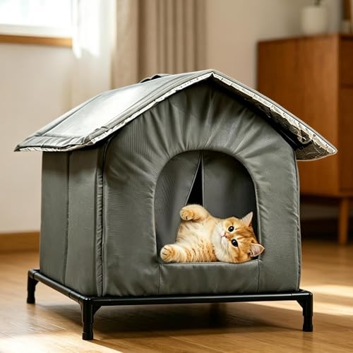 Niche à chat rafraîchissante et pliable pour abriter les chatons sur un balcon en été - 4