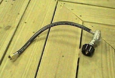 New Gas Grill LP Propane Replacement Regulator and 21" Hose QCC1 Fitting - Black