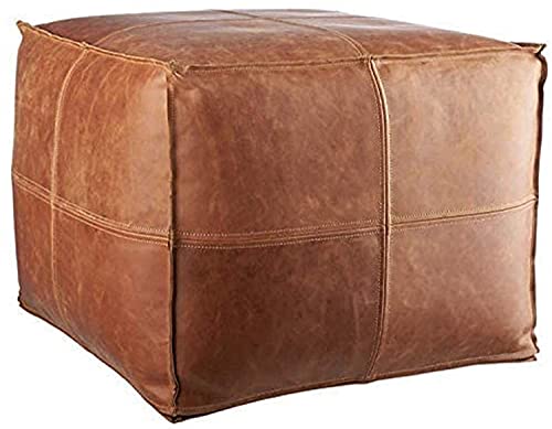 LEATHEROOZE Handmade Unstuffed Leather Moroccan...