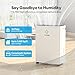 YTE PRO 1500Sq.Ft Dehumidifier, 30Pint Dehumidifiers for Home, Quiet Dehumidifier for Bathroom, Basement, Bedroom and RV, with 6.56FT Drain Hose,0.66Gal Water Tank, 3-Color Humidity Light