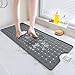 Antirutschmatte Badewanne, 90 x 40 cm Duscheinlage rutschfest mit Saugnäpfen, Maschinenwaschbare Matte Badewanne für Boden, weiches Silikonmaterial, Grau
