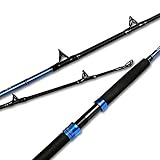 Fiblink 1-Piece Fishing Rod Saltwater Trolling Rod Cat Catfishing Rod Conventional Boat Fishing Pole（40-80lb,6-Feet,Medium Heavy）