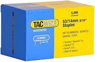 Tacwise 0331 Type 53 / 6 mm Heavy Duty Galvanised Staples, Pack of 5,000