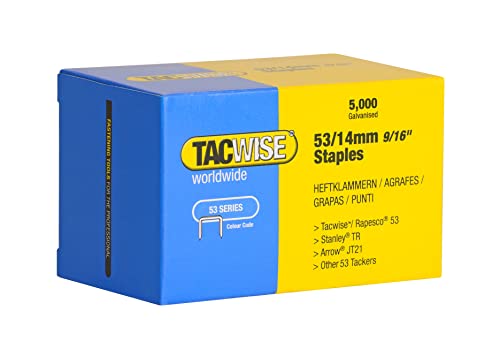 Tacwise 0452 Grapas Galvanizadas de Tipo 53 / 14 mm, Paquete de 5000