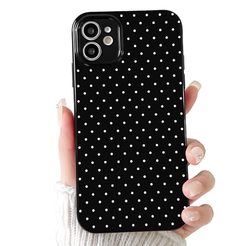 Lovmooful for iPhone 12 Case Cute Polka Dot Design-Black by Lovmooful - Used condition - US$7.49