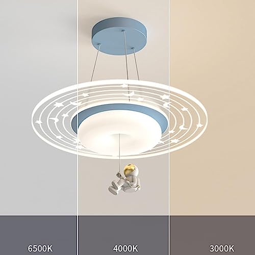 Suspension astronaute rose et bleue pour décorer une nursery - 6