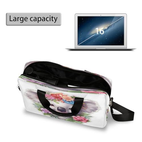 Bolso para portátiles 15.6-16 pulgadas con diseño floral y correa miniatura 5