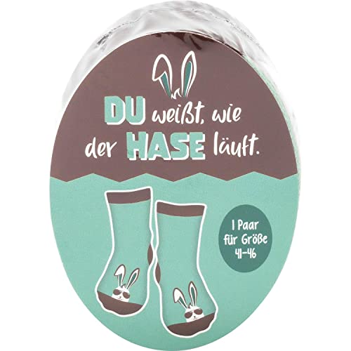 GRUSS & CO Herren 47991 Motiv Hase, Herrensocken, Größe 41-46 Zaubersocken, Mehrfarbig, Regular – Bild 3