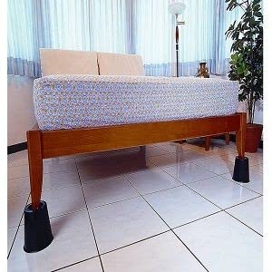 Elevadores Cónicos para Camas/Sillas, Soportes Alza Muebles Elevación, Patas de Elefantes ECO-PVC/Negro