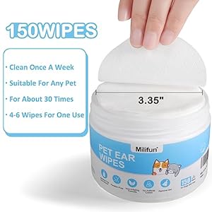   150-Count-Dog-Ear-Cleaner-Wipes-Dog-Ear-Wipes-Gently-Remove-Ear-Wax-Debris-Soothes-Relieves-Ear-Itching-Natural-Cleaning-Puppy-Ear-Wipes-Otic-Cleanser-for-Dogs-and-Cats