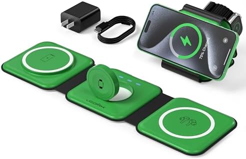 3 in 1 Charging Station for Multple Devices,Foldable 3 in 1 Wirel...