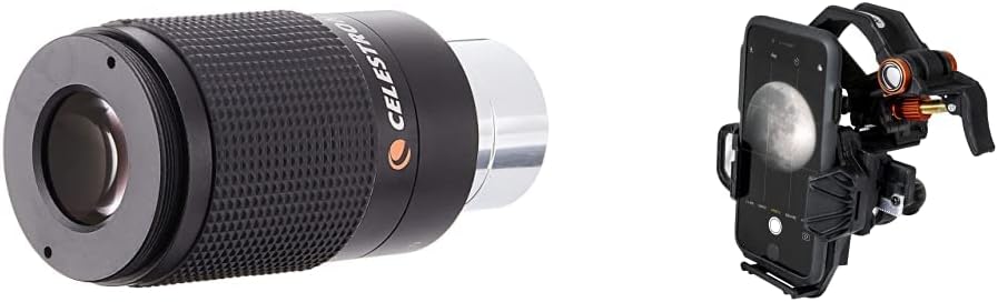 Celestron - Zoom Eyepiece for Telescope - Versatile 8mm-24mm Zoom for Low Power and High Power Viewing & NexYZ 3-Axis Universal Smartphone Adapter