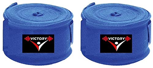 VICTORY Professional Boxing Wrap for Men Hand Wrap for Boxing Punching Hand Wraps Wrist Supporter for Gym Boxing Bandage for MMA, Muay Thai, Martial Arts (110 inch, Blue)-image-15