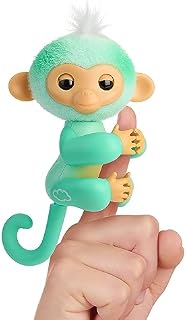 Fingerlings 2023 nowa interaktywna mała małpka reaguje na dotyk ponad 70 dźwięków i reakcji Ava (turkusowy)