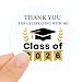 BOMSCTA Graduation Thank You Sticker: Class of 2026 - Black & Gold Grad Cap Labels for 2026 Graduates, 1.6" 120 Pcs Graduation Cookie Bags & Cards Invitation Envelope Seals ，Party Favor Stickers Decor