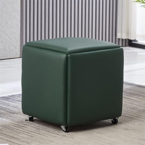 Repose-Pieds Cube 5 en 1 Petit Modèle en Cuir Multicolore