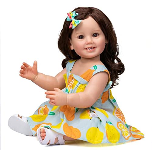 HOMONEY 22 Zoll Full Soft Silikon Reborn Puppe Soft Touch Handdetaillierte Malerei Mehrere Schichten 3D Malerei Hochwertige Puppe Bestes Geburtstagsgeschenk – Bild 3