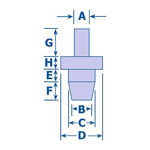 Silicone Washer Plugs - Orange Silicone Washer Plug 2.4mm x 10.0mm - To Fit: M3 Metric MOCAP MSWP3 (qty2500)