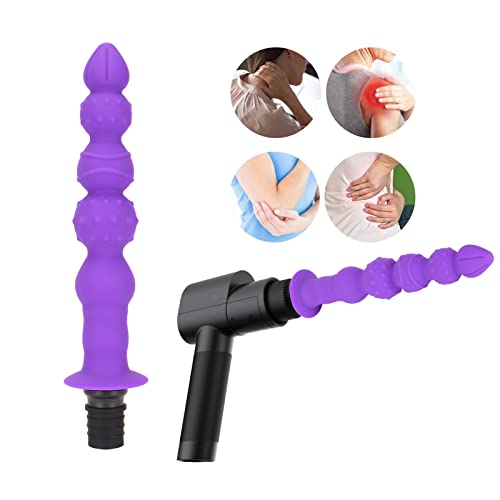 Jiawu Purple Massage Gun Heads, Deep Tissue Massager Attachments, Silicone Muscle Massage Gun Accessories For Back, Neck, Muscle Relieve, Electric Body Muscle Massager Attachment (0.5In) #TOP3