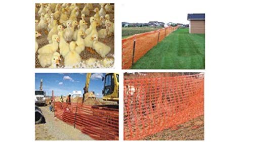 BOEN 4' x 100' Orange Temporary Fencing, Mesh Snow Fence, Plastic, Safety Garden Netting, Above Ground Barrier, for Deer, Kids, Swimming Pool, Silt, Lawn, Rabbits, Poultry, Dogs