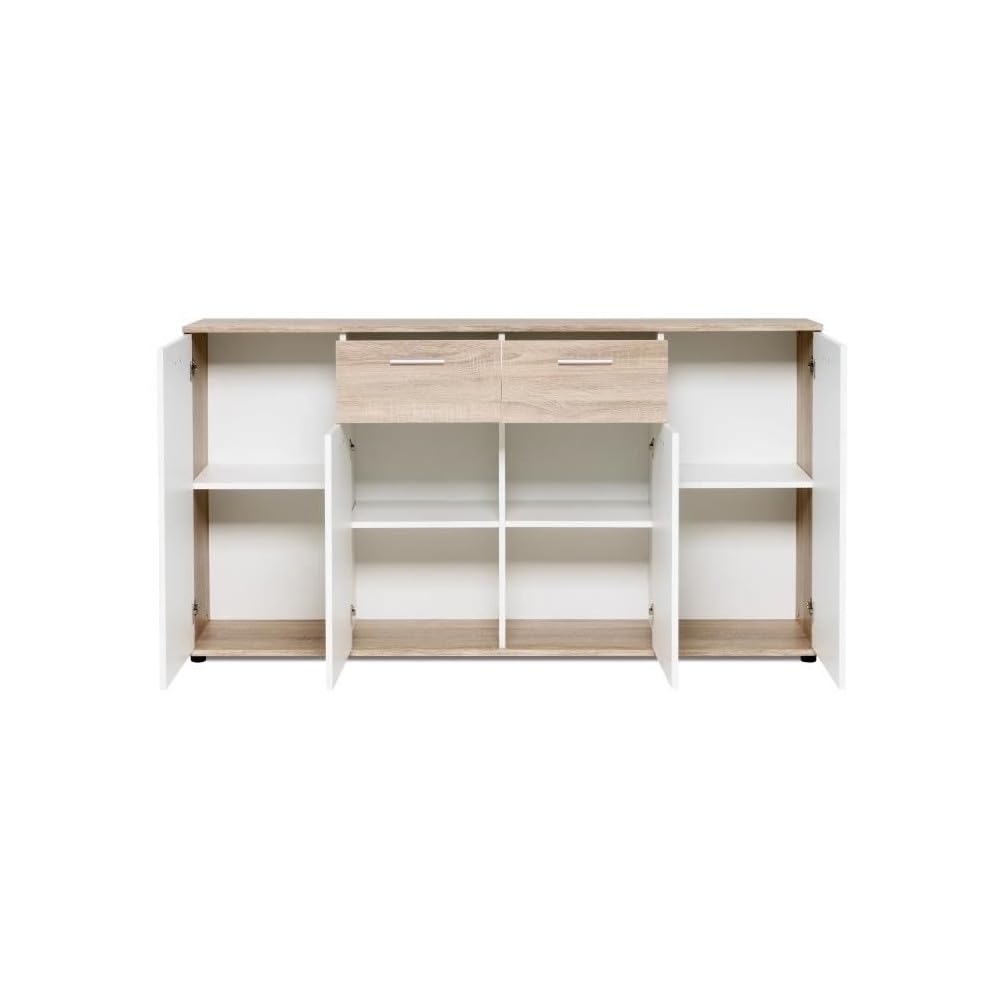 Kommode Jack (3 Farbkombinationen) mit 4 Türen, 2 Schubkästen