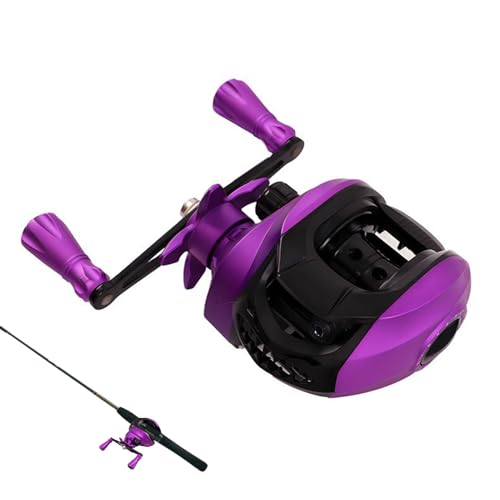 Carrete de pesca Baitcaster, antibobinado para la pesca - Carrete para agua salada y agua dulce - para lagos Estanque arroyos ríos tanque bacalao trucha dorada salmón
