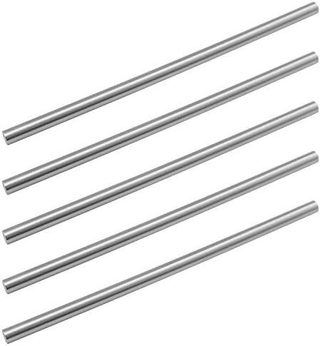 4mm x 100mm ステンレススチールモデル ストレートメタルラウンドシャフトロッド 5ピース
