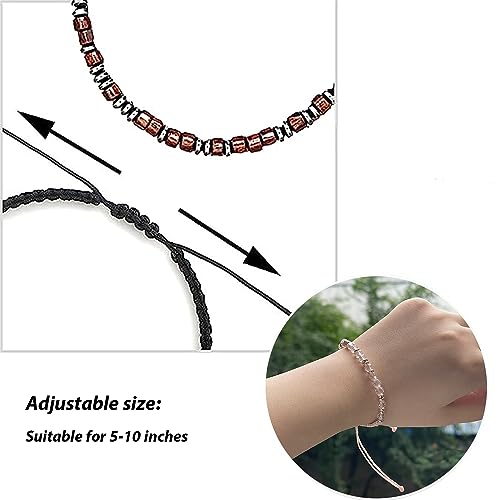 Hug from Heaven Morse Code Bracelet - Until We Meet Again, Black Hematite Beads for Men and Women3