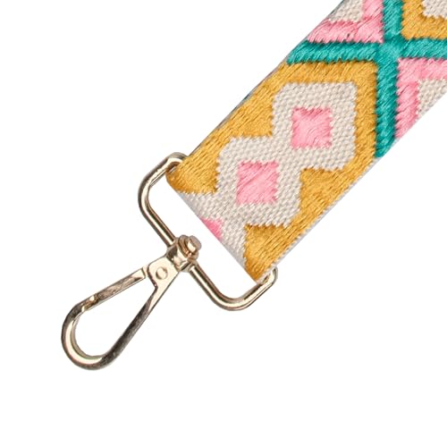 patscorai 4 Pieces Adjustable Purse Straps Replacement - Crossbody Bags Guitar Straps Handbags For Women Vibrant Designs(Rhombus) - Thumbnail 3