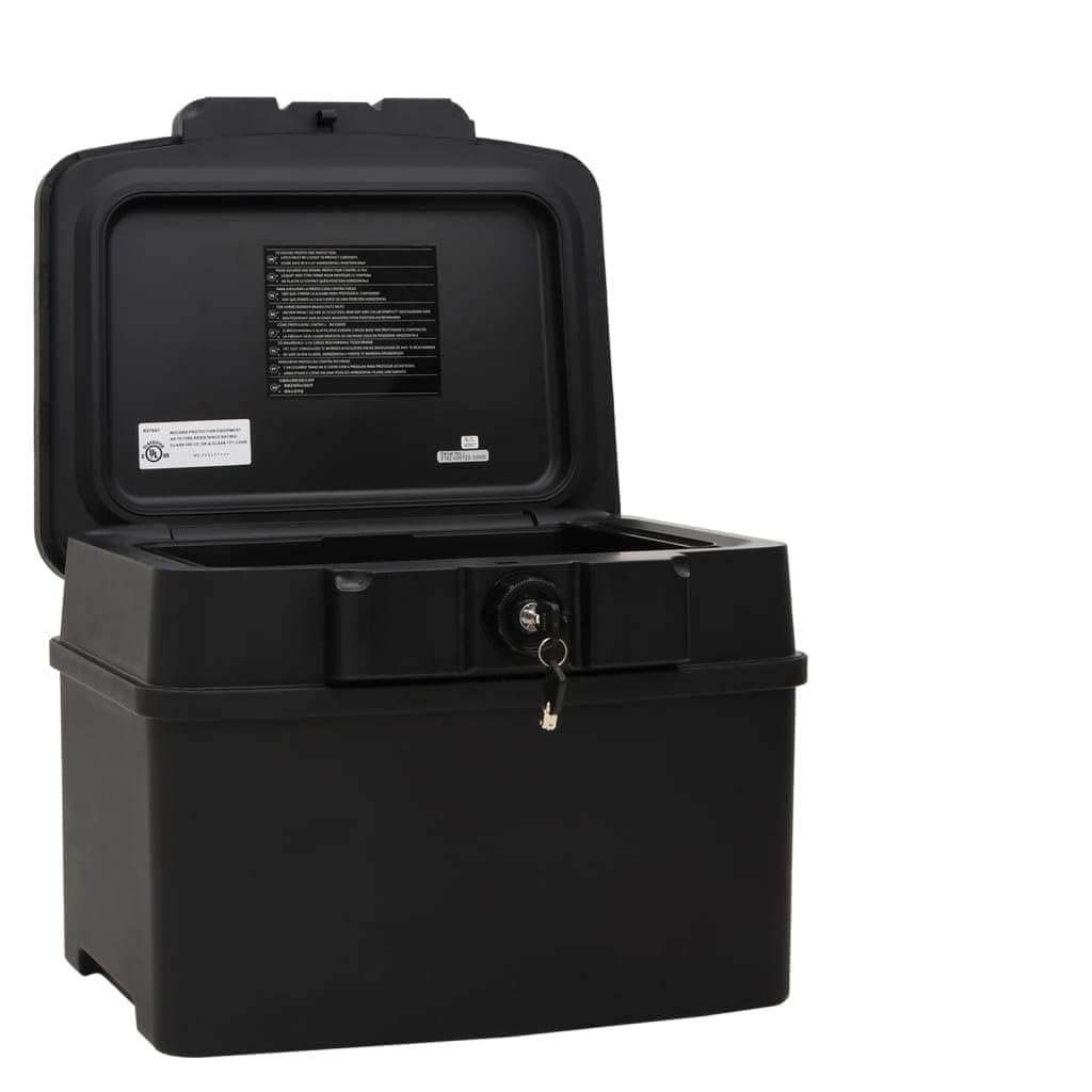 Coffre-fort noir haut de gamme ignifuge 44 x 37 x 34 cm