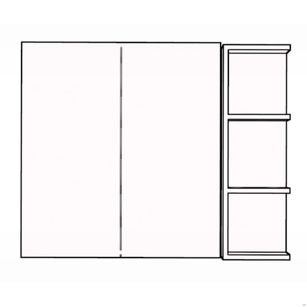 ARKITMOBEL Modulo Rinconero para Baño, Mueble con Estantes, Acabado en Blanco Brillo, Medidas 20 cm (Ancho) x 65 cm (Alto) x 19,5 cm (Fondo)