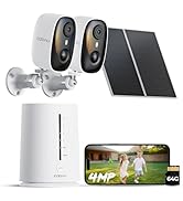 Amazon.com : COOAU 4MP Cameras for Home Security, Solar Security