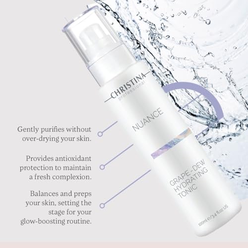 Christina Nuance Hydrating Toner for Face - Pore Minimizer & Skin Care Prep - Alcohol-Free, Vitamin-Enriched Moisturizer for Supple, Balanced Skin - Suitable for Oily and Dry Skin - 150ml