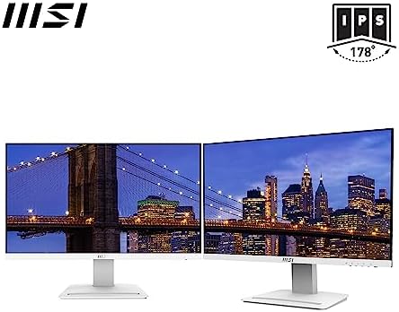 MSI Pro MP243XW 23.8" 1920x1080 (FHD) 16:9 FLAT IPS 100Hz 1ms Freesync Beyaz Monitör - Görsel 6